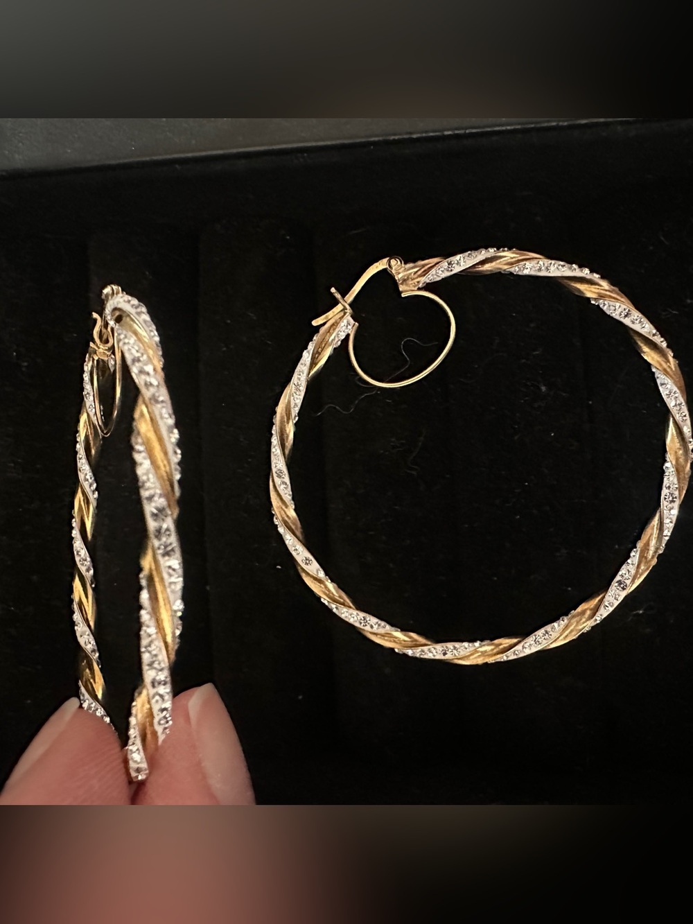 Gold & Silver Twisted Hoop Earrings - Two-Tone Women’s Jewelry